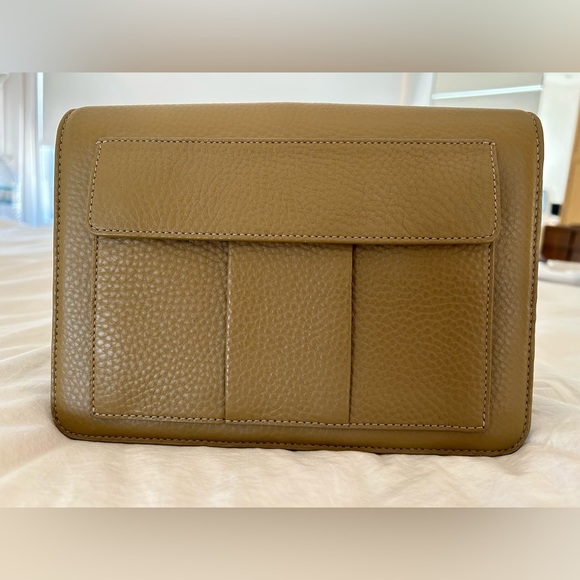 Dagne Dover Pebbled Leather Purse in Olive Green - discontinued style - Picture 2 of 13